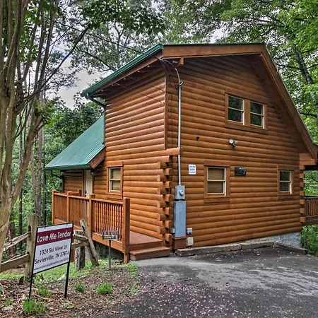 Romantic Pigeon Forge Log Cabin With Hot Tub! Sevierville Exterior photo